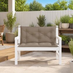 2 pcs Taupe Garden Bench Cushions, 100 x 50 x 7 cm