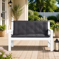 Garden Bench Cushions Set of 2, Dimensions 120x50x7cm