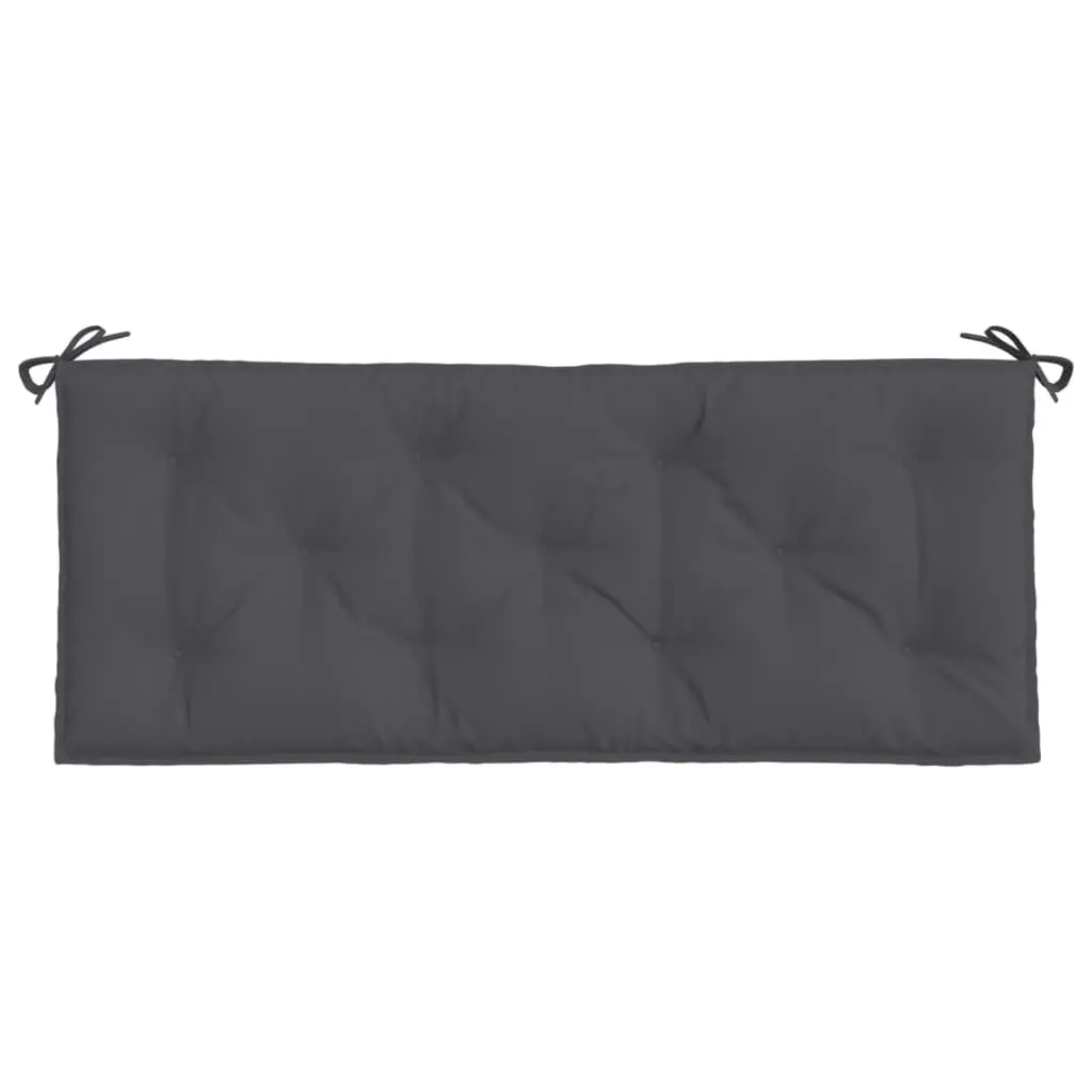 Garden Bench Cushions Outdoor Use 120 x 50 x 7 cm 2pcs Oxford Fabric Anthracite