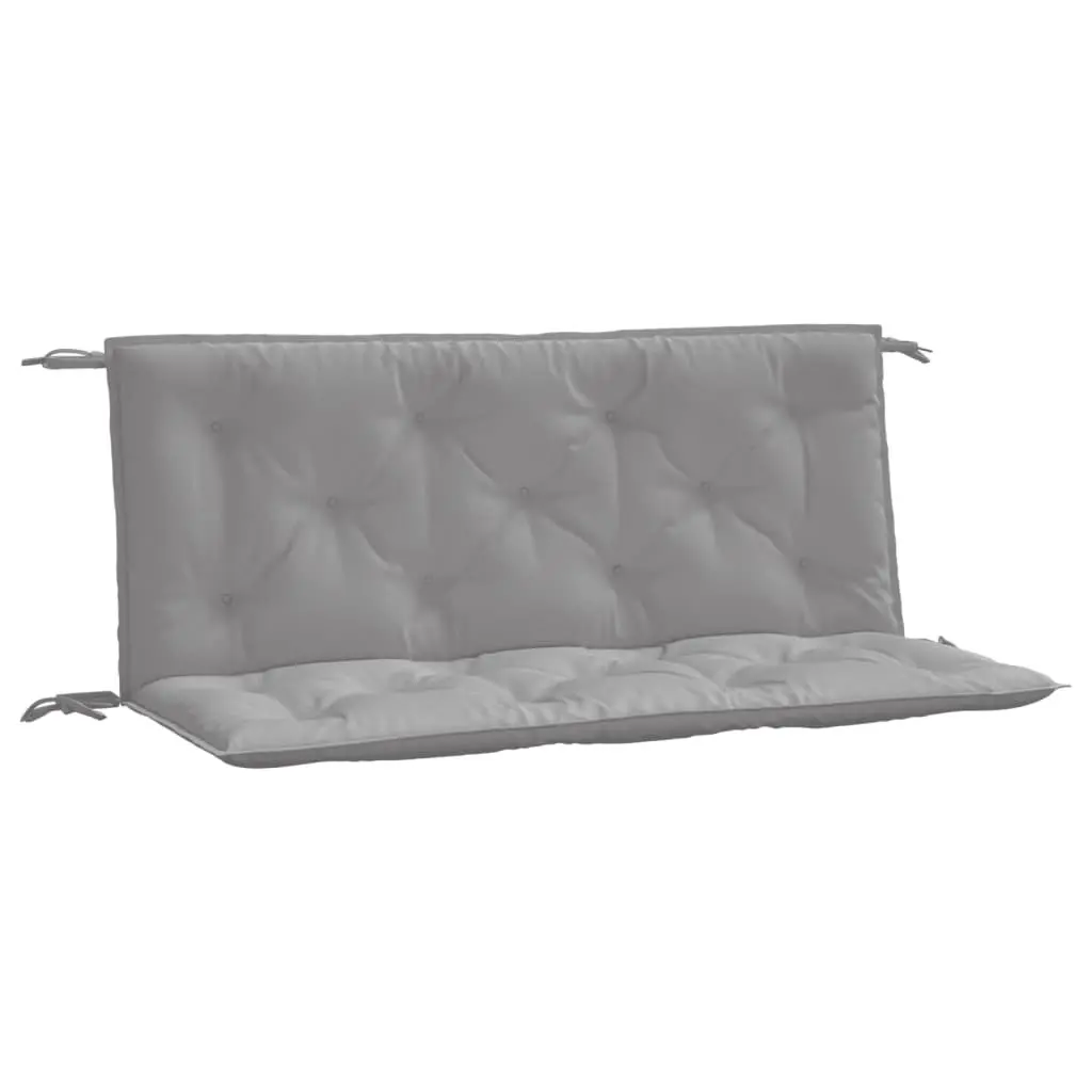 Garden Bench Cushions 2pc Set Outdoor Patio Seating Pad Grey 120x50x7cm
