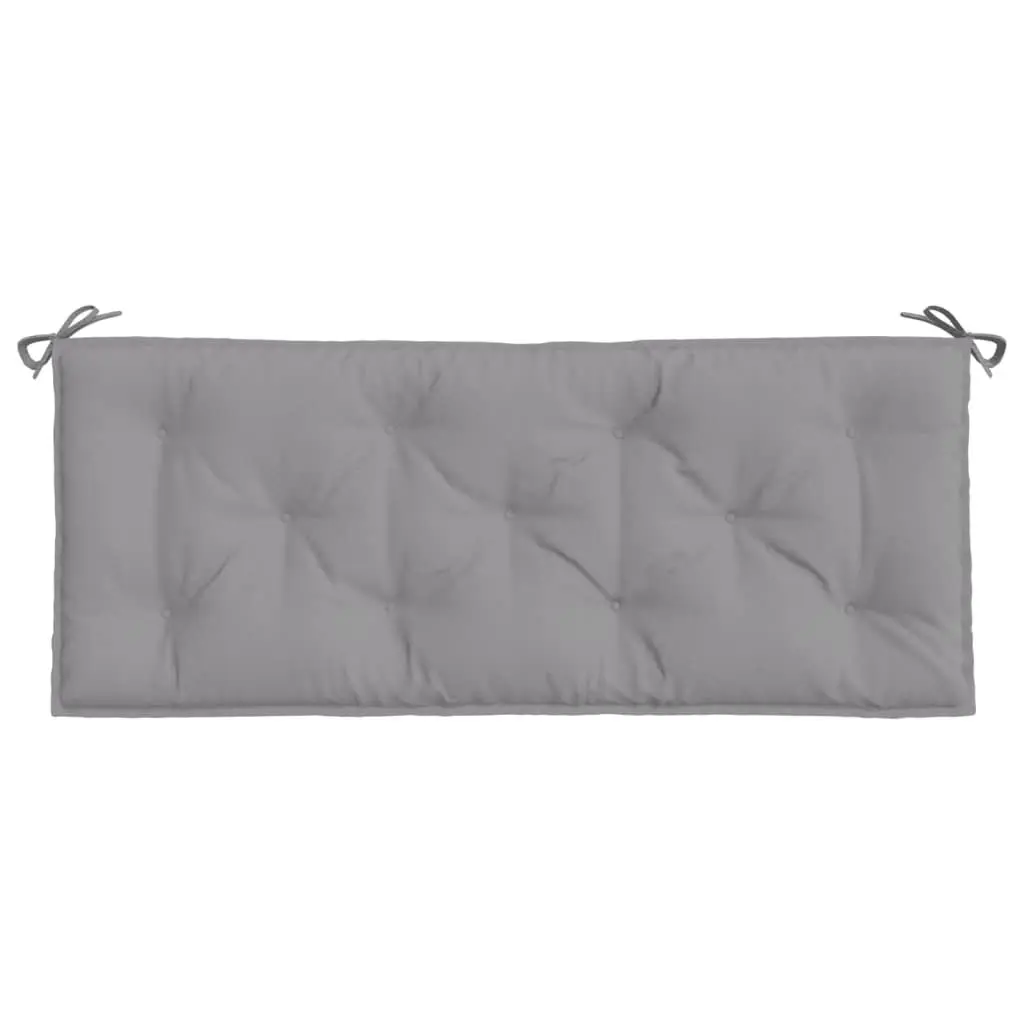 Garden Bench Cushions 2pc Set Outdoor Patio Seating Pad Grey 120x50x7cm