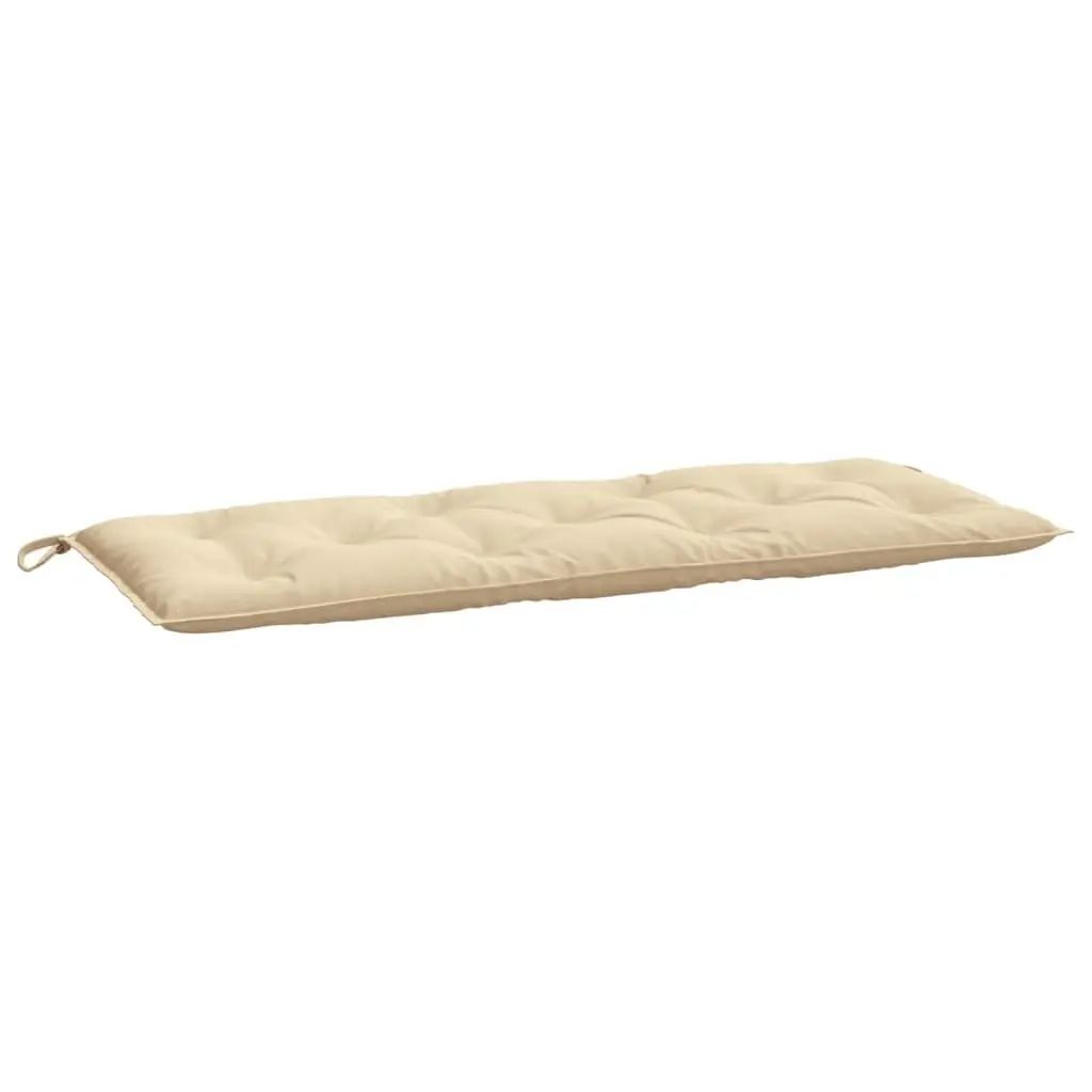 Garden Bench Cushions Outdoor Patio 120x50x7 cm Beige 2 Piece Oxford Fabric