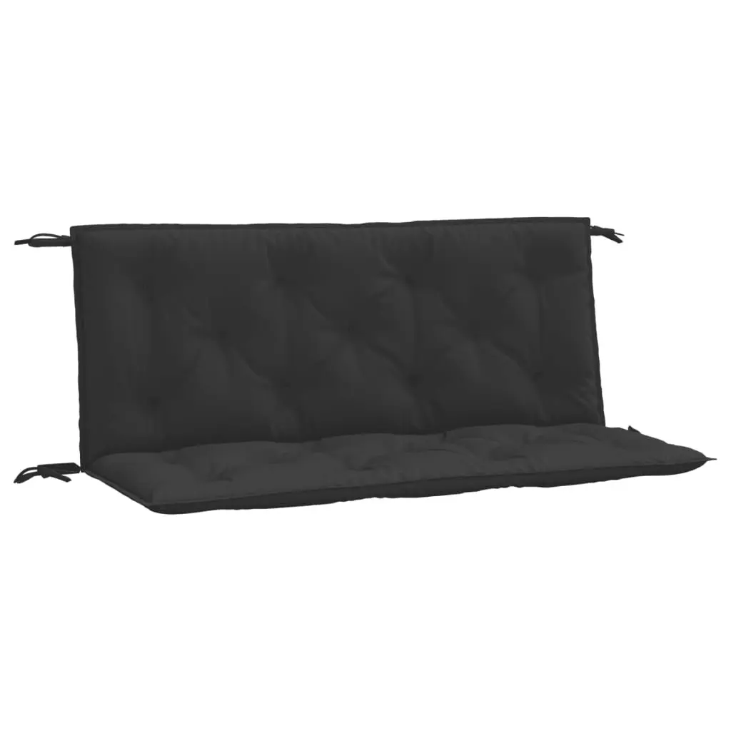 Garden Bench Cushions Outdoor Patio Seating Pad 120 x 50 x 7 cm Black 2 Piece Set Oxford Fabric