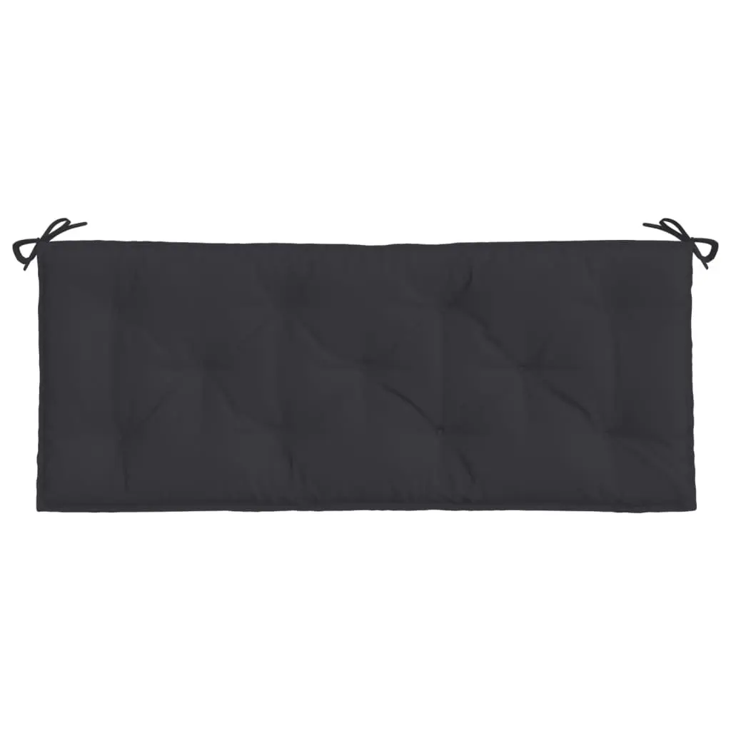 Garden Bench Cushions Outdoor Patio Seating Pad 120 x 50 x 7 cm Black 2 Piece Set Oxford Fabric