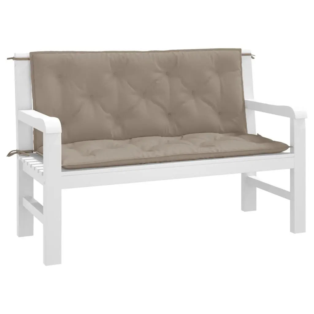 Garden Bench Cushions 2 Pack Taupe