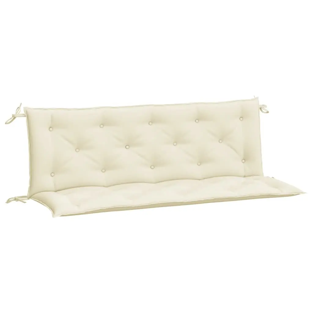 Garden Bench Cushions Outdoor Patio Seating Pad 150 x 50 x 7 cm 2 Pieces Cream Water Resistant