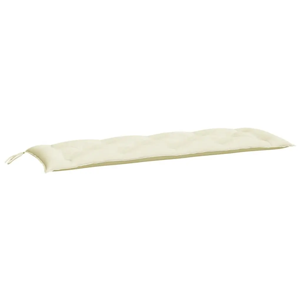 Garden Bench Cushions Outdoor Patio Seating Pad 150 x 50 x 7 cm 2 Pieces Cream Water Resistant