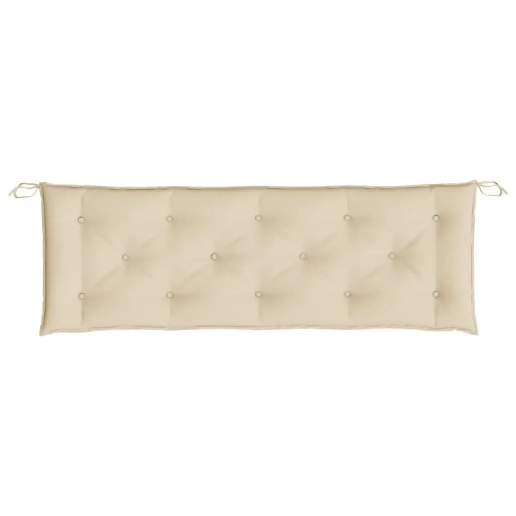 Garden Bench Cushions Outdoor Patio Seating Pad 150 x 50 x 7 cm 2 Pieces Beige