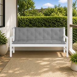 Garden Bench Cushions - 180 x 50 x 7 cm, 2pc Oxford Grey