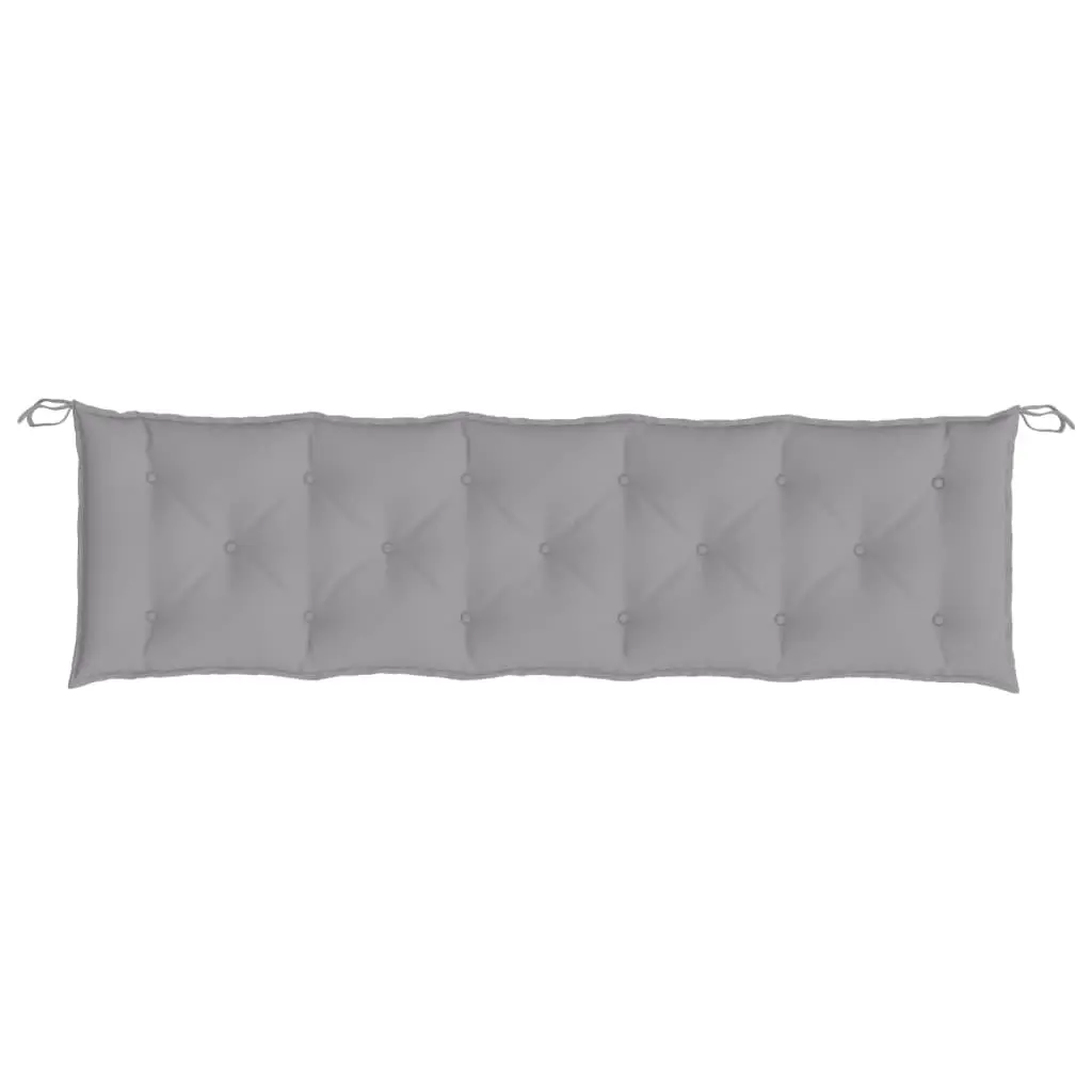 Garden Bench Cushions Outdoor Patio Seat Pad 2pc Oxford Grey Durable