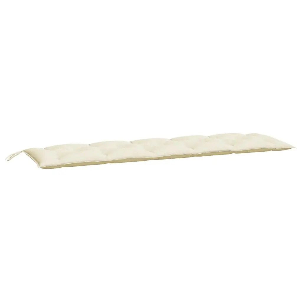 Garden Bench Cushions 2 pcs Cream White Outdoor Patio Seating Pad Oxford Fabric
