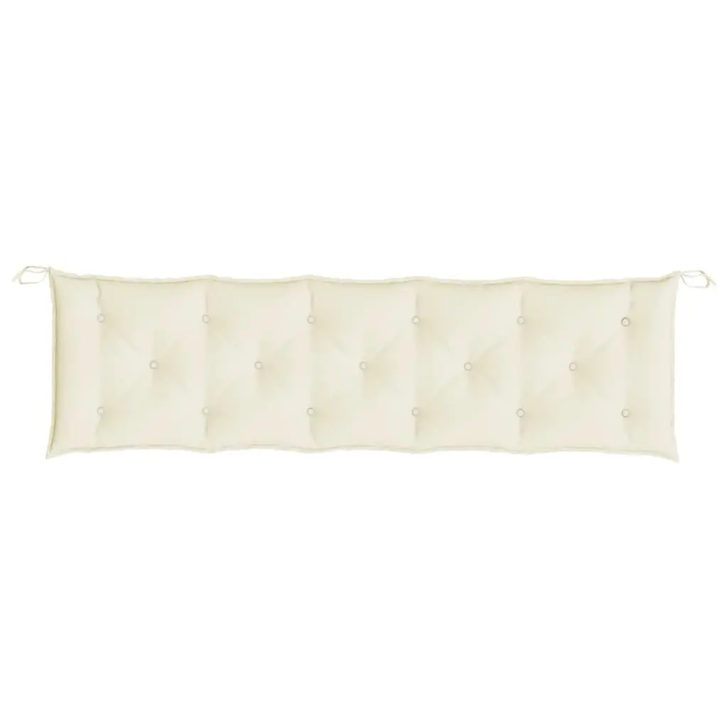 Garden Bench Cushions 2 pcs Cream White Outdoor Patio Seating Pad Oxford Fabric