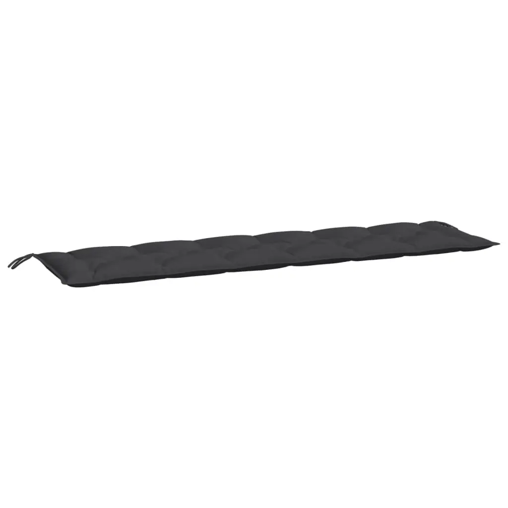 Garden Bench Cushions 2pcs Black 200x50x7cm