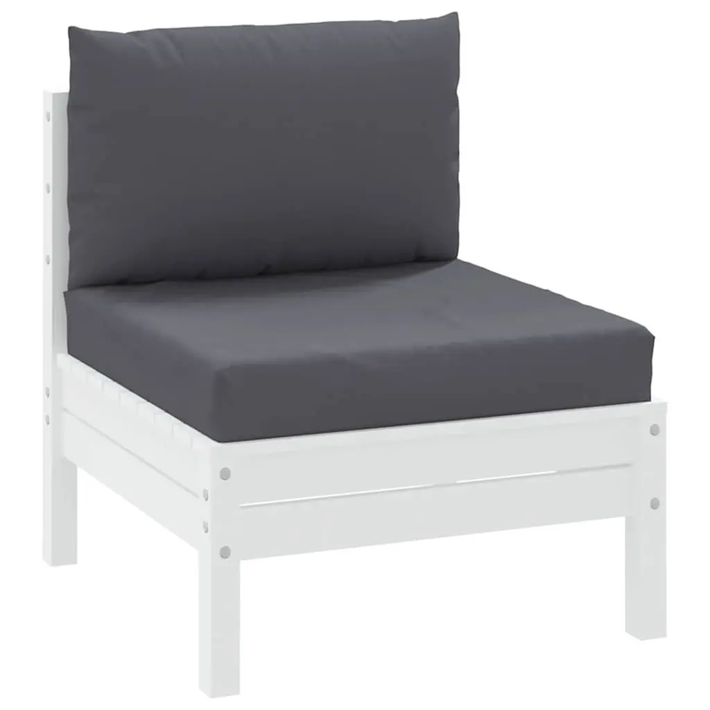 Outdoor Garden Sofa Seat Pad 2pc Anthracite Oxford Fabric Pallet Cushions