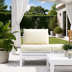 2-Piece Cream Pallet Cushions – Durable Oxford Fabric