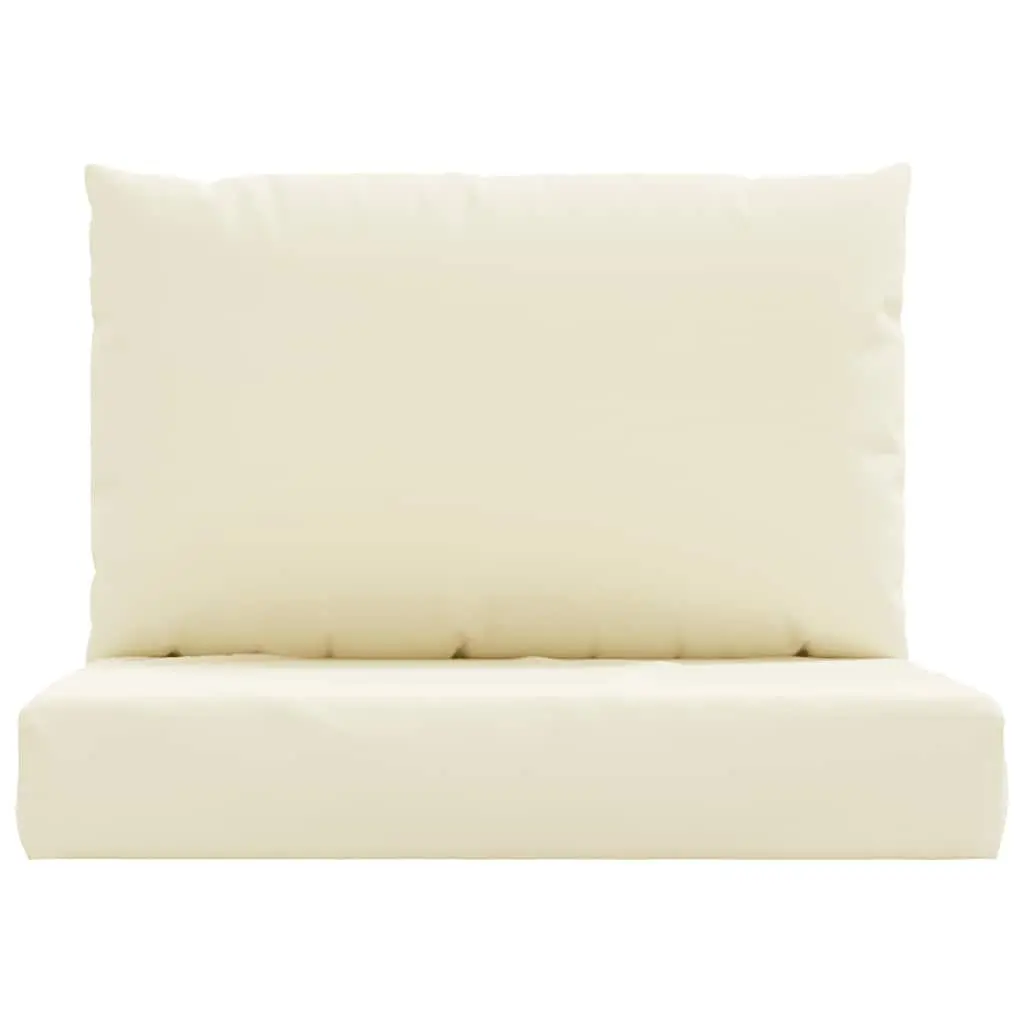 Oxford Fabric Cream Pallet Cushions for Outdoor Garden Sofa Seat Pad 2 Pieces