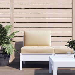 2 Beige Oxford Fabric Pallet Cushions for Outdoor Use