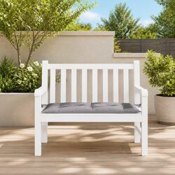 Garden Bench Cushion Grey 110 x 50 x 7 cm with Hollow Fibre Filling