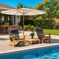 Adirondack Chair Cushions 2 pcs Anthracite Oxford Fabric Outdoor Garden Patio