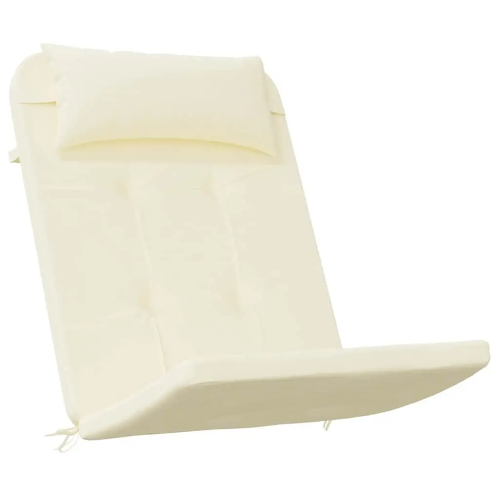 Adirondack Chair Cushions Outdoor Garden Patio 2 Piece Cream Oxford Fabric
