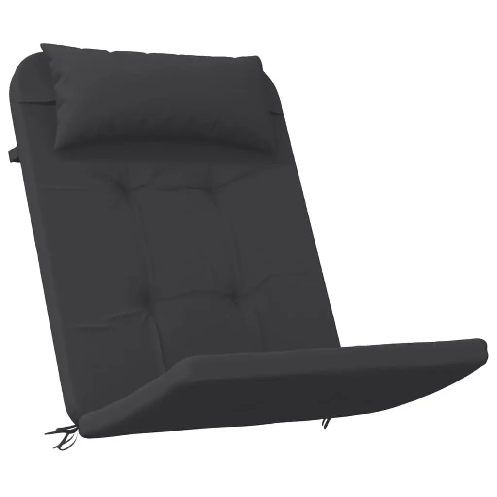 Adirondack Chair Cushions Outdoor Use 2 Pieces Black Oxford Fabric Seat Pad