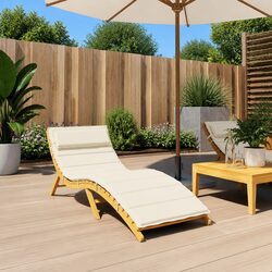 Sun Lounger Cushion in Cream: Dimensions 180x60x4 cm