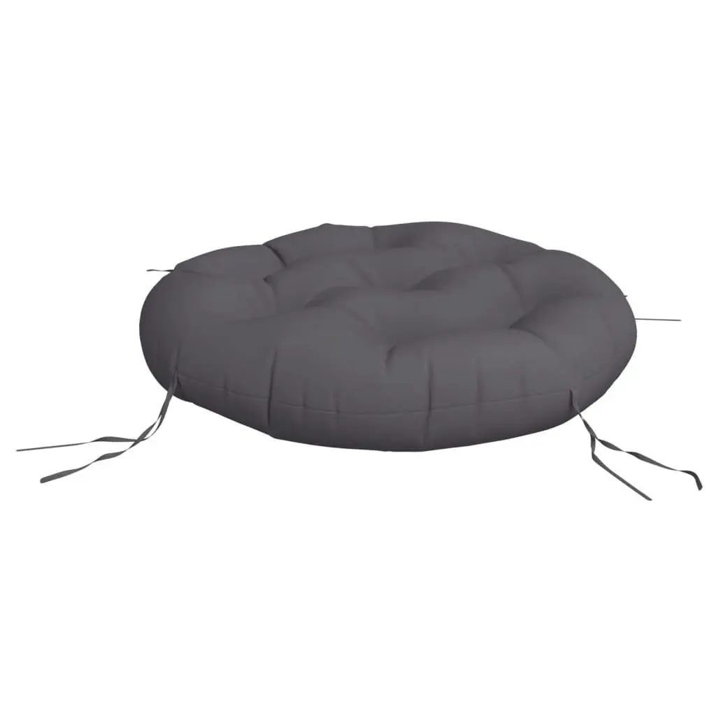 Round Outdoor Cushion 60cm Anthracite Garden Patio Chair Seat Pad
