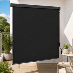 Outdoor Roller Blind Specifications: Anthracite 180 x 250 cm