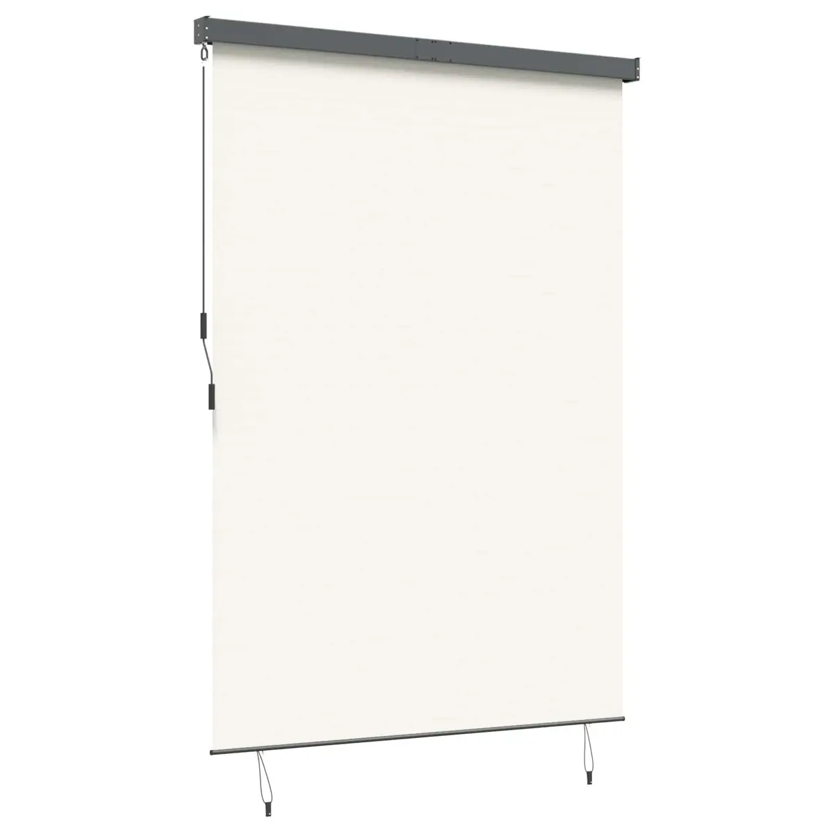 Outdoor Roller Blind Cream 180 x 250 cm UV Protection Hand Crank