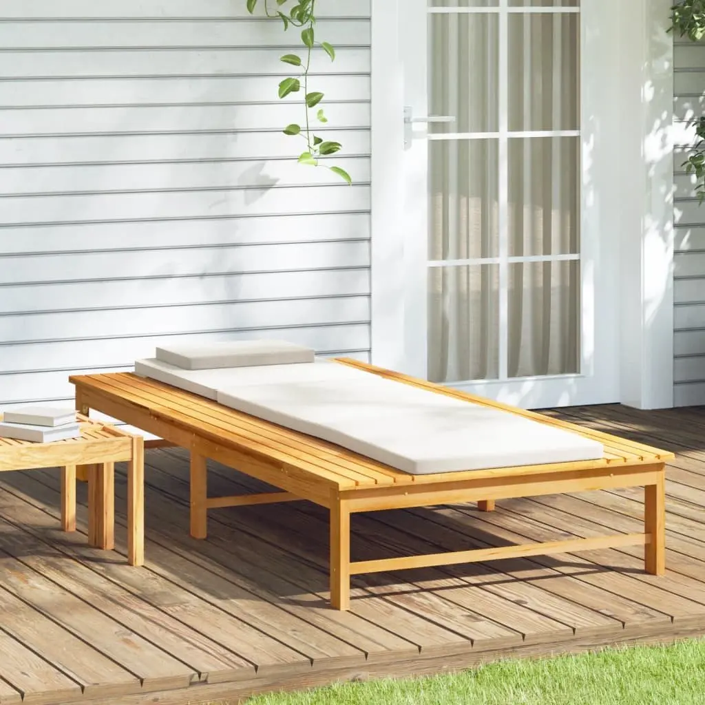Sun Lounger Outdoor Garden Patio Reclining Chair Brown with Cushion
