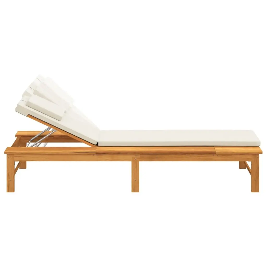 Sun Lounger Outdoor Garden Patio Reclining Chair Brown with Cushion