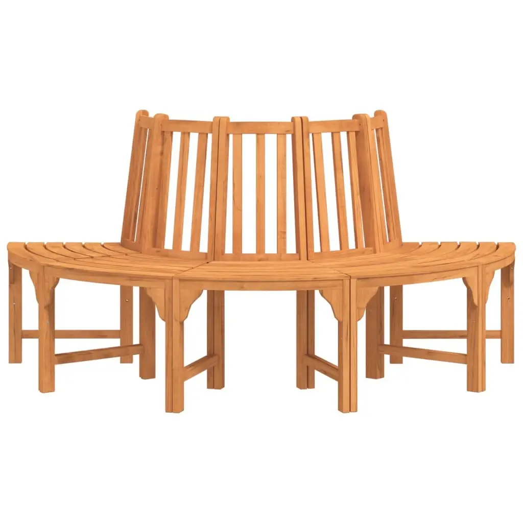 Half Round Tree Bench Outdoor Seating Ø208cm Solid Wood Eucalyptus Garden Wrap