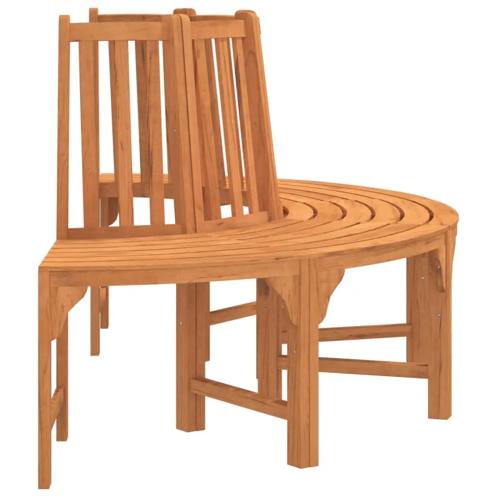 Half Round Tree Bench Outdoor Seating Ø208cm Solid Wood Eucalyptus Garden Wrap