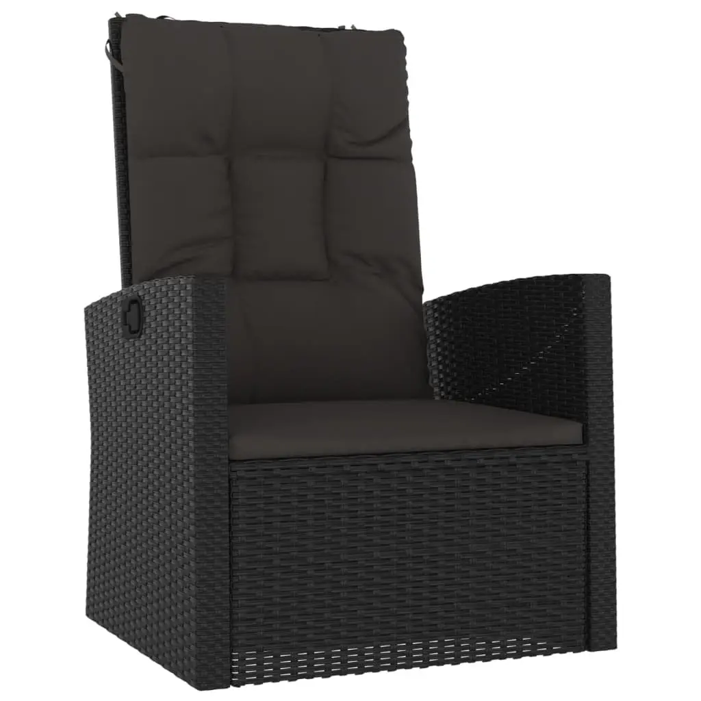 4 Piece Garden Lounge Set for Outdoor Use Black