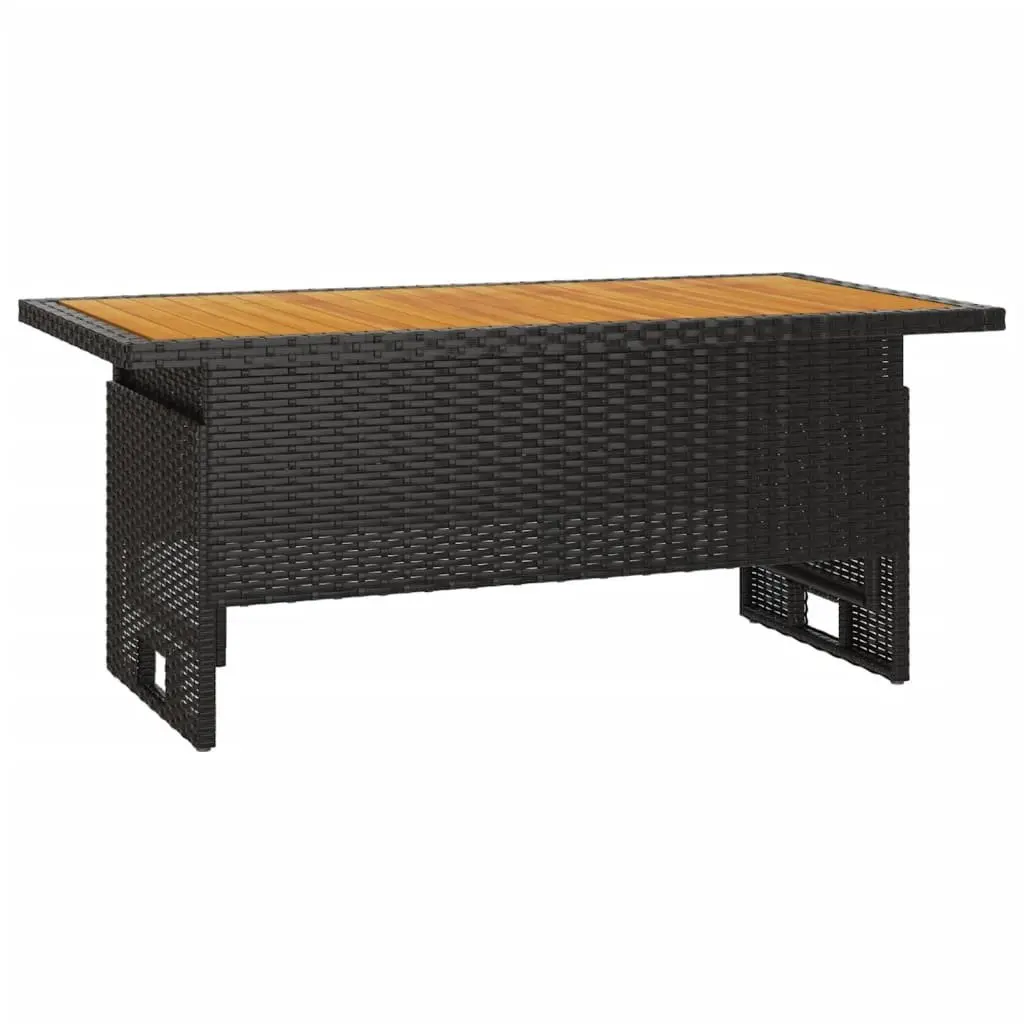 4 Piece Garden Lounge Set for Outdoor Use Black