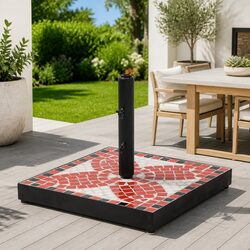 Square Iron and Ceramic Parasol Base Specifications