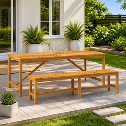 180cm Garden Bench Specifications: Acacia Wood and Design