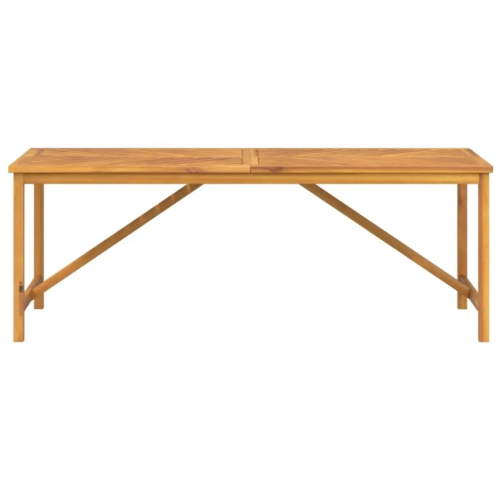 Garden Dining Table Outdoor 200x90x74cm Solid Acacia Wood Brown