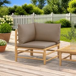 Specifications for Bamboo Outdoor Corner Sofa with Cushions