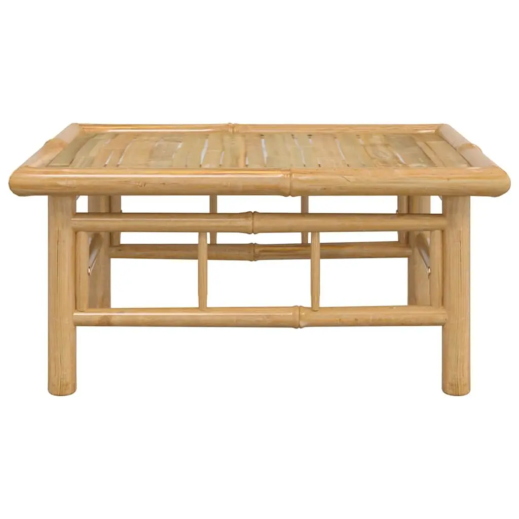 Brown Bamboo Garden Table with Assembly Manual 65x55x30cm