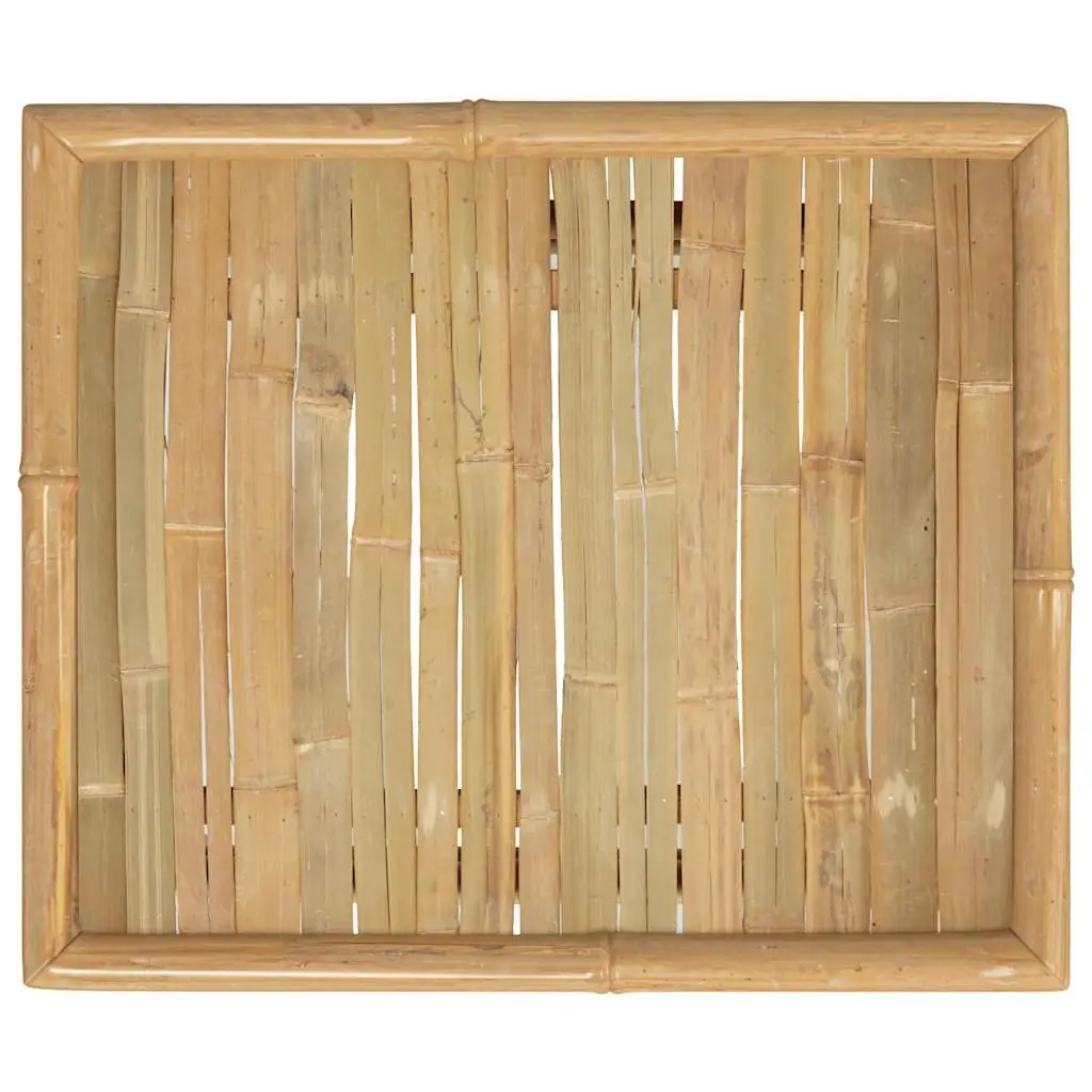 Brown Bamboo Garden Table with Assembly Manual 65x55x30cm