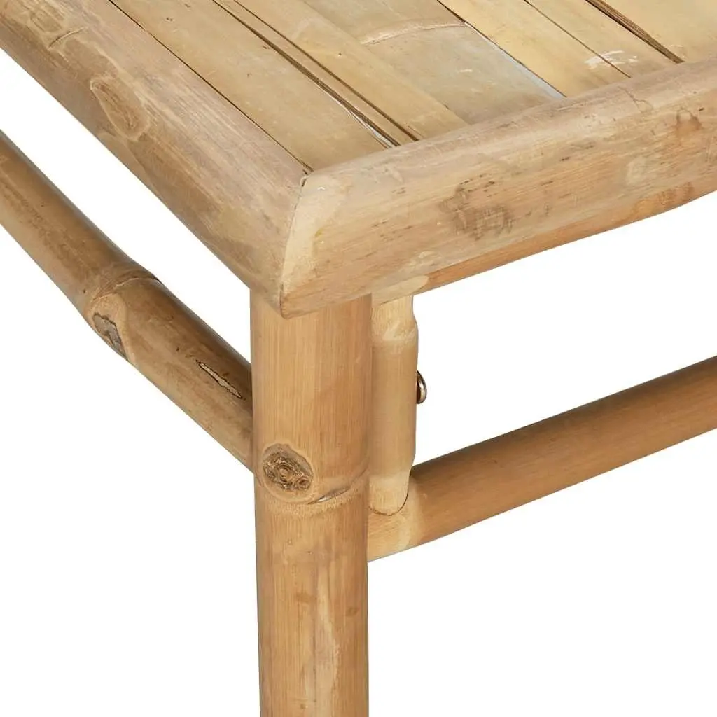 Brown Bamboo Garden Table with Assembly Manual 65x55x30cm