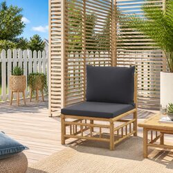 Specifications of Bamboo Garden Middle Sofa with Grey Cushions