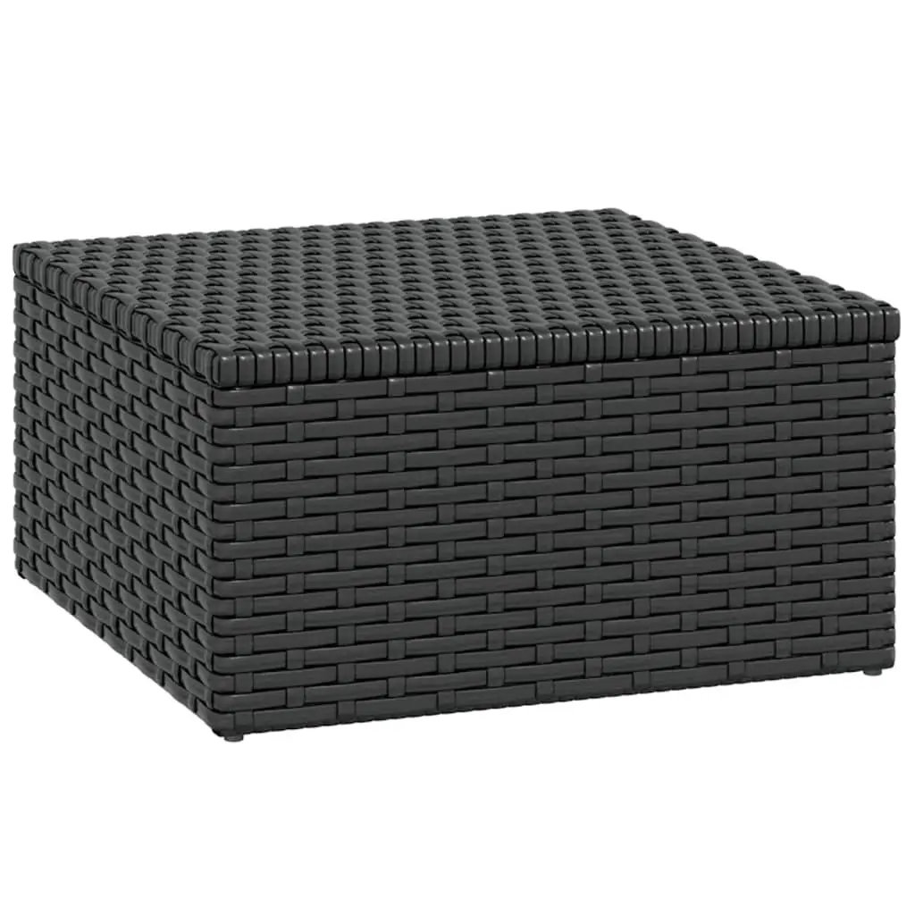 Outdoor Garden Lounge Set Modular Seating Black Poly Rattan Furniture with Cushions