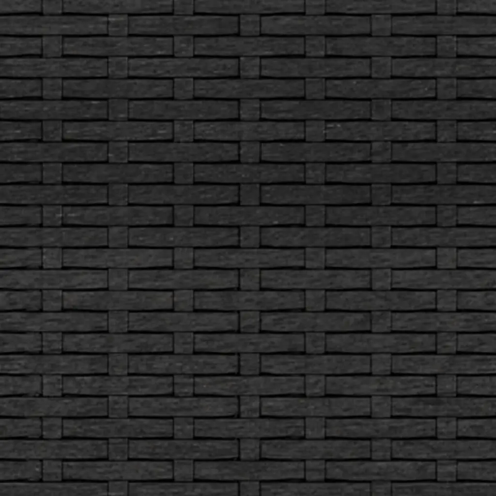 Outdoor Garden Lounge Set Modular Seating Black Poly Rattan Furniture with Cushions