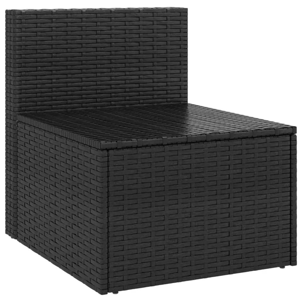 Black Garden Middle Sofas with Cushions