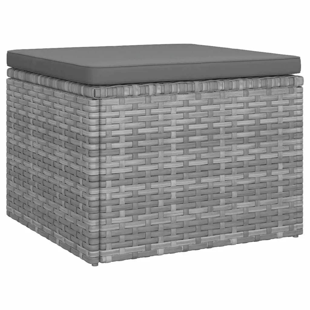 3-Seater Garden Sofa for Outdoor Use with Adjustable Roof and Footstool Grey