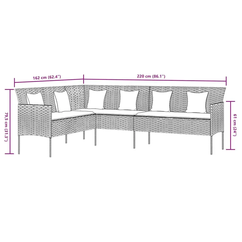 Garden Dining Set with Cushions