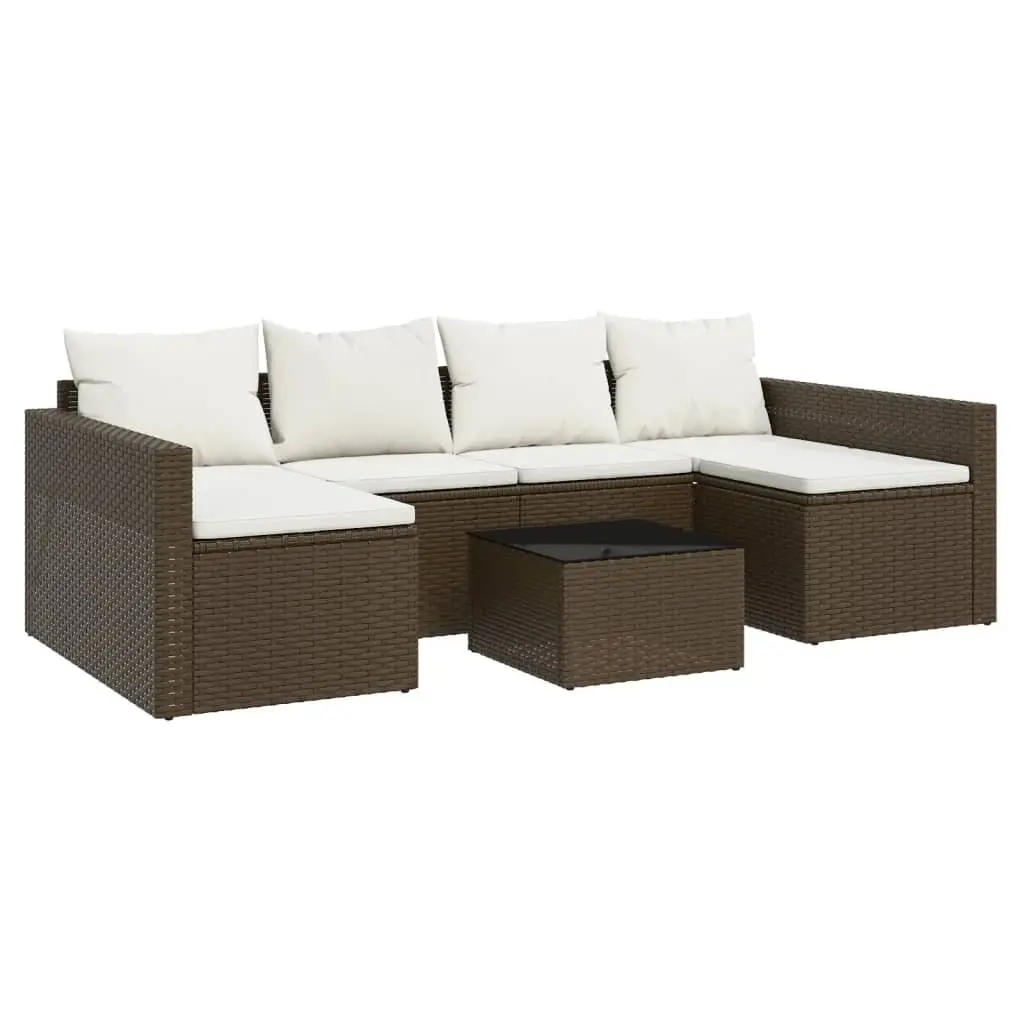 Garden Lounge Set Outdoor Furniture 2 Piece Brown Rattan