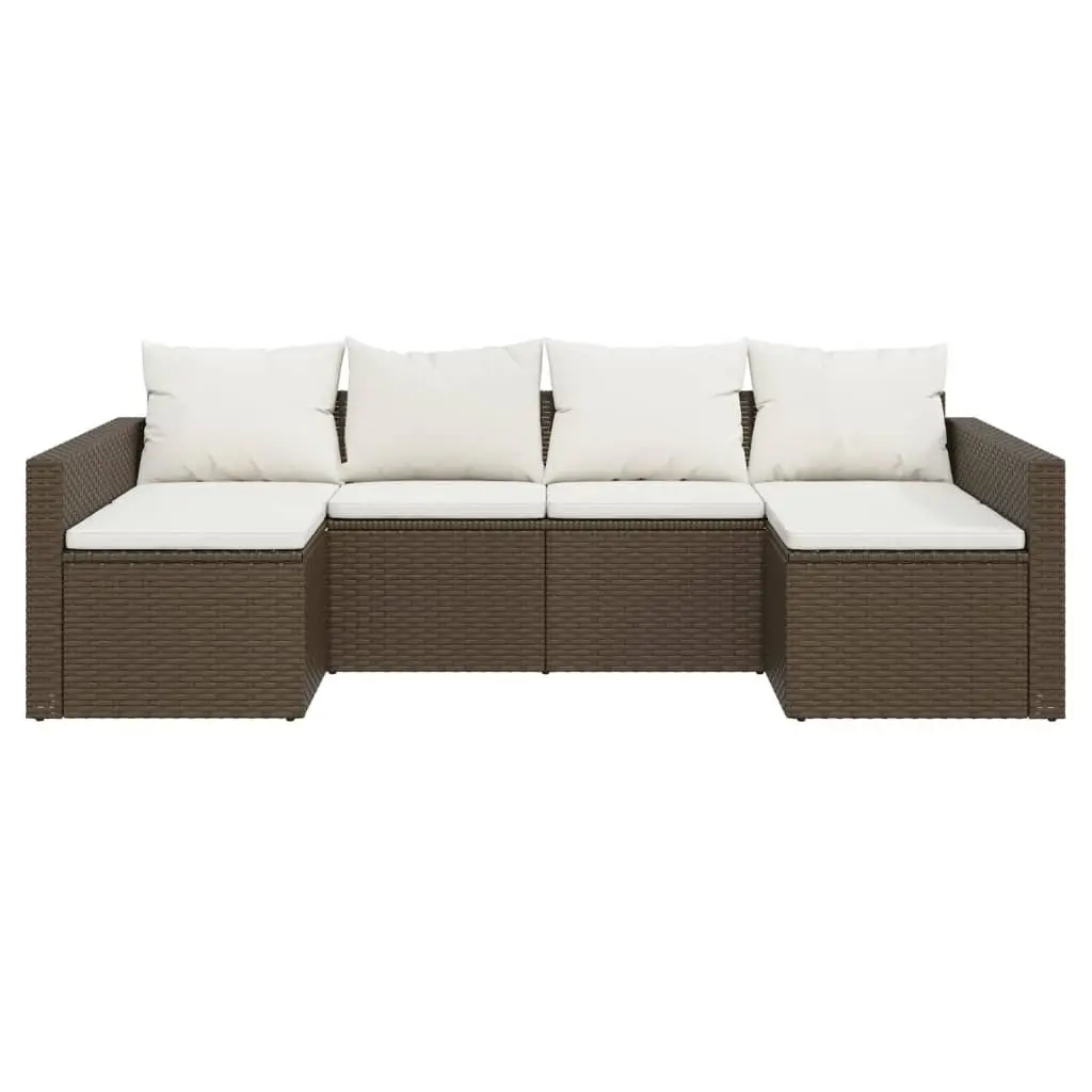Garden Lounge Set Outdoor Furniture 2 Piece Brown Rattan
